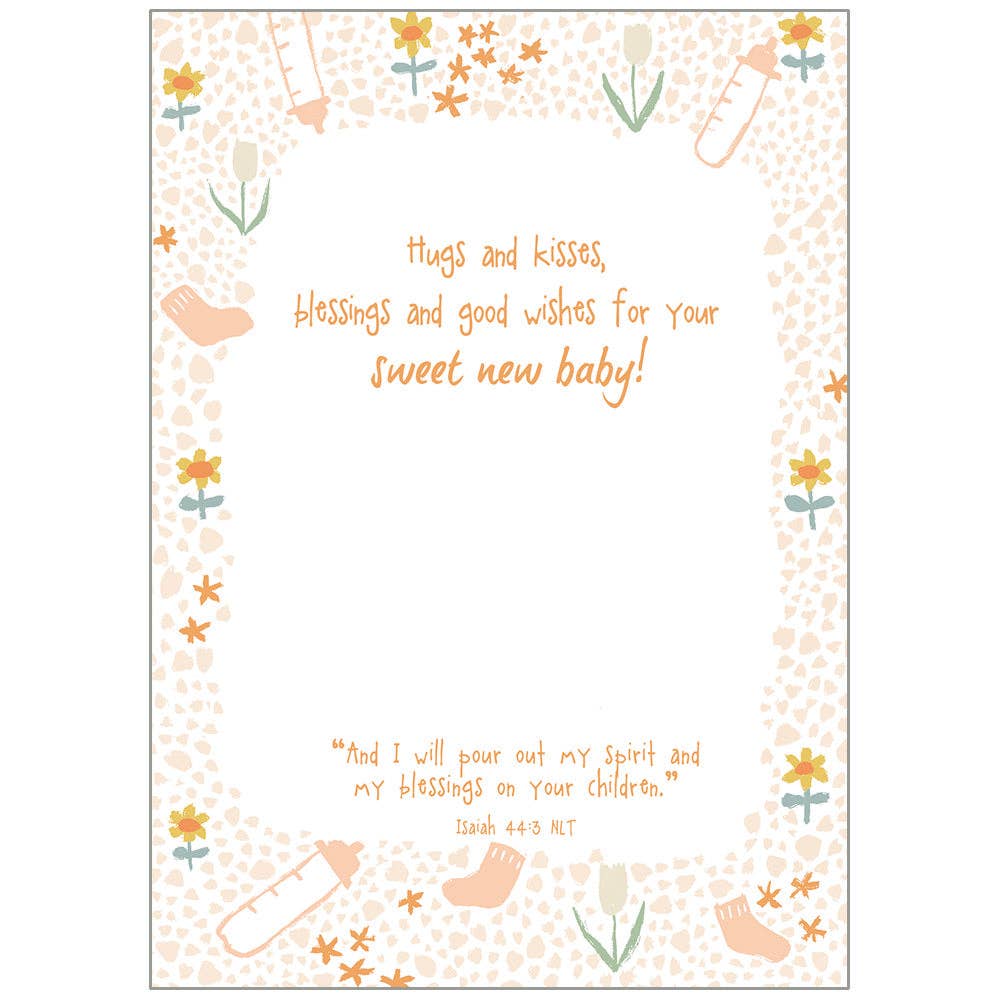 Welcome Baby Faith Baby Card, Feathered Farmhouse