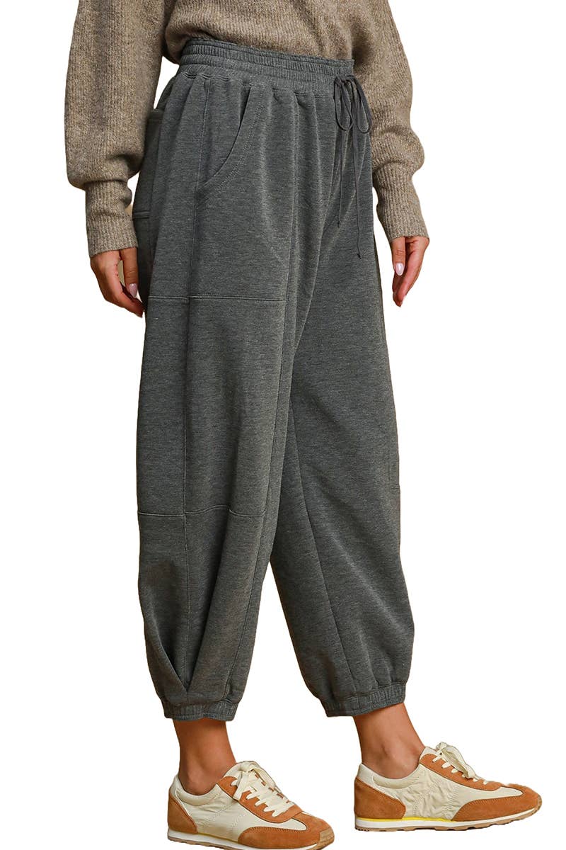 Luxeknit Barrel-Leg Joggers, Feathered Farmhouse