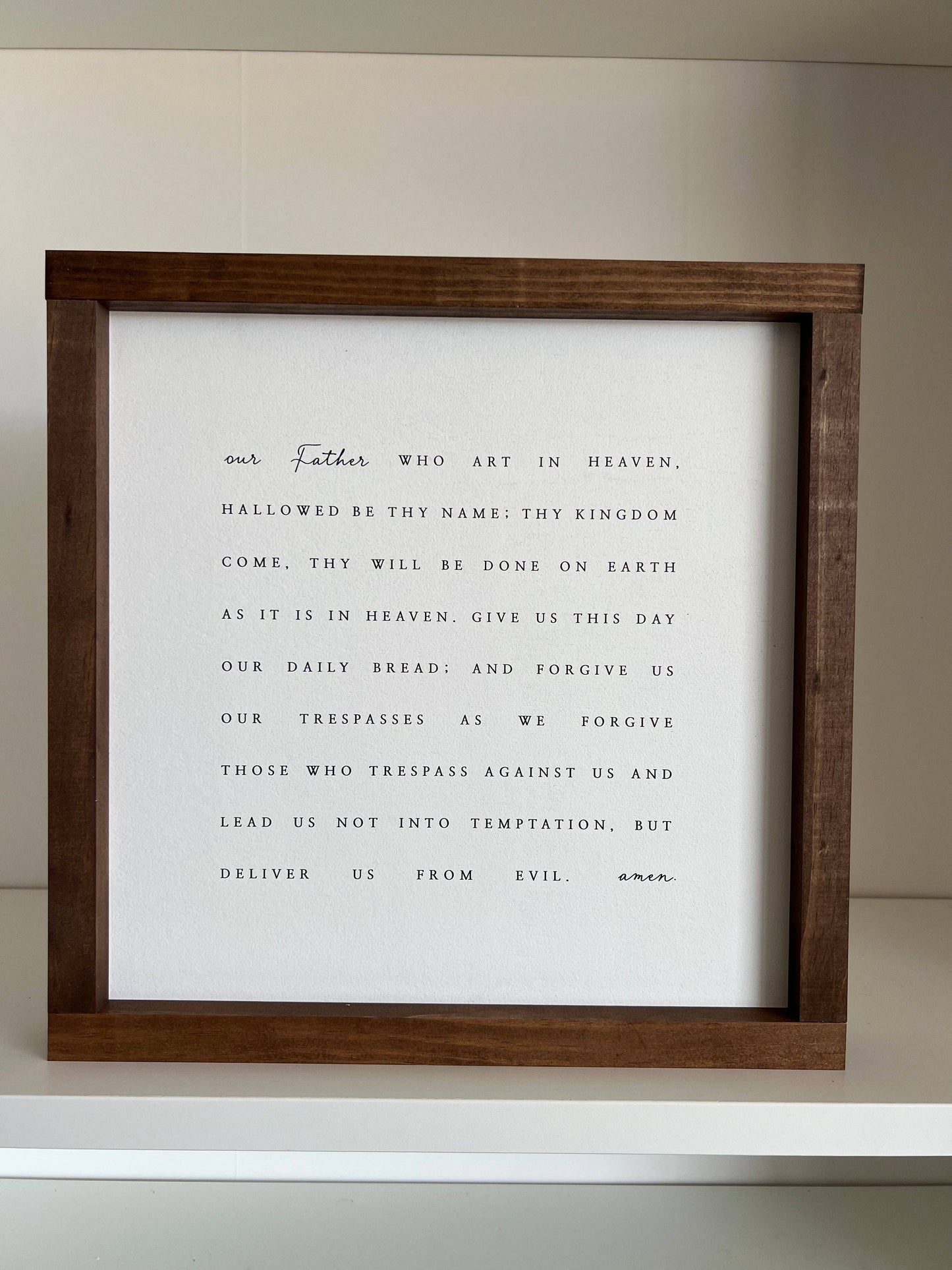 Our Father Who Art in Heaven Sign, Feathered Farmhouse