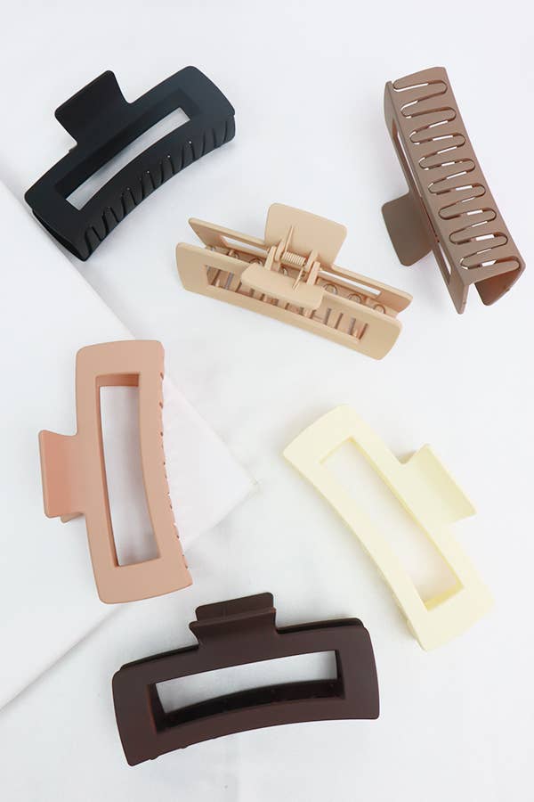 Neutrals Matte Jumbo Hair Claw, The Feathered Farmhouse