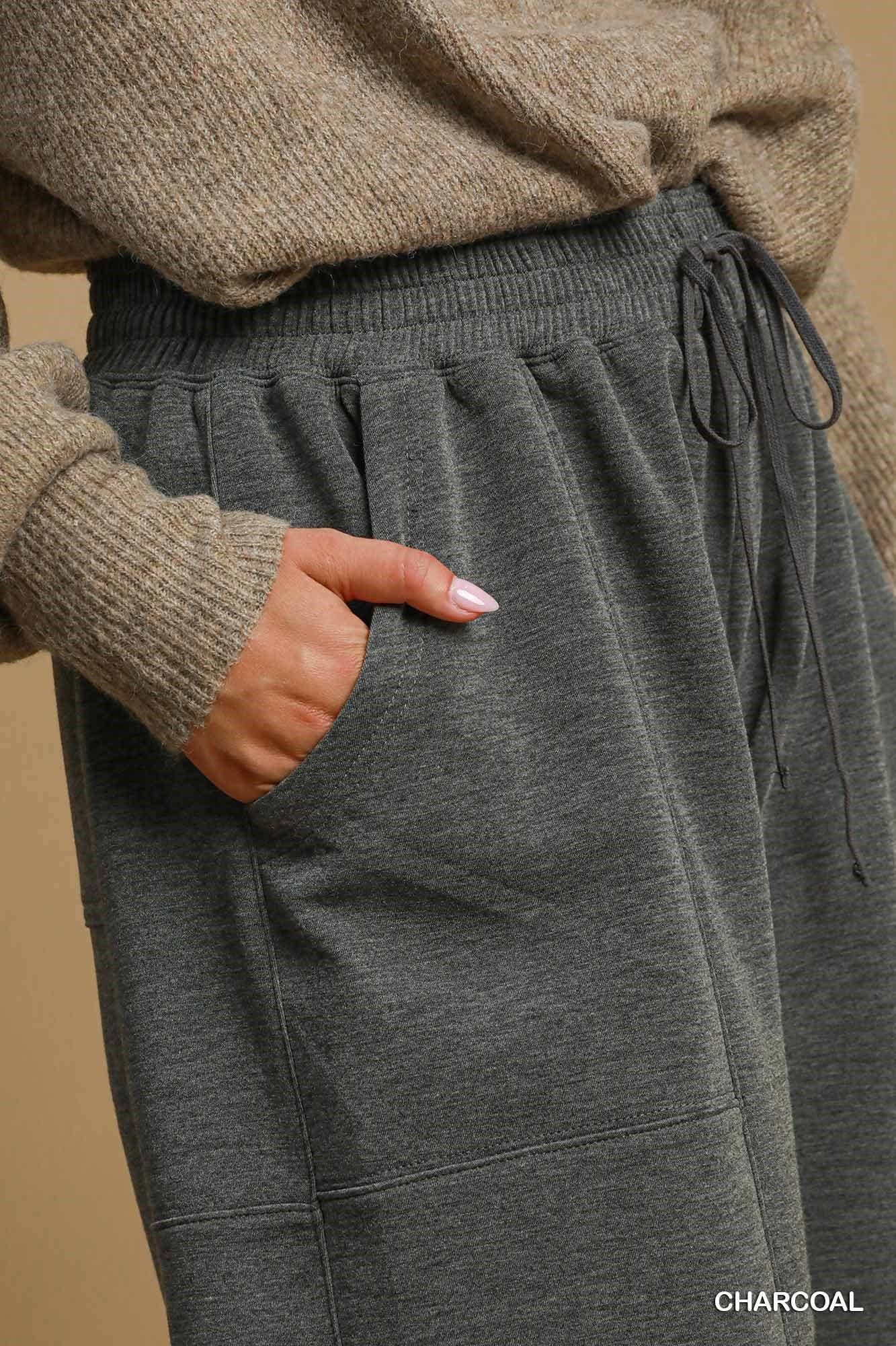 Luxeknit Barrel-Leg Joggers, Feathered Farmhouse