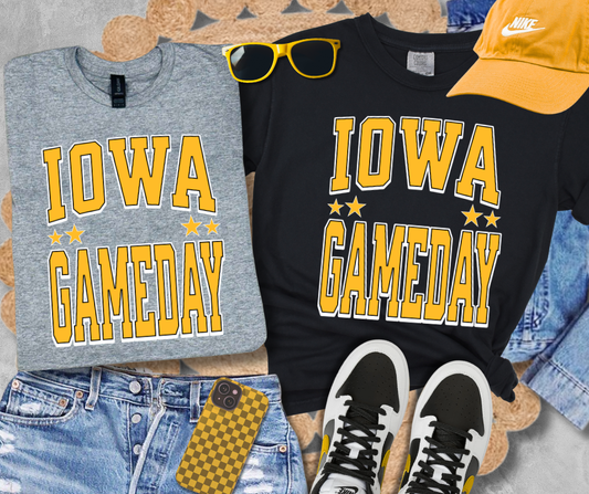 Iowa Gameday Tee, Feathered Farmhouse