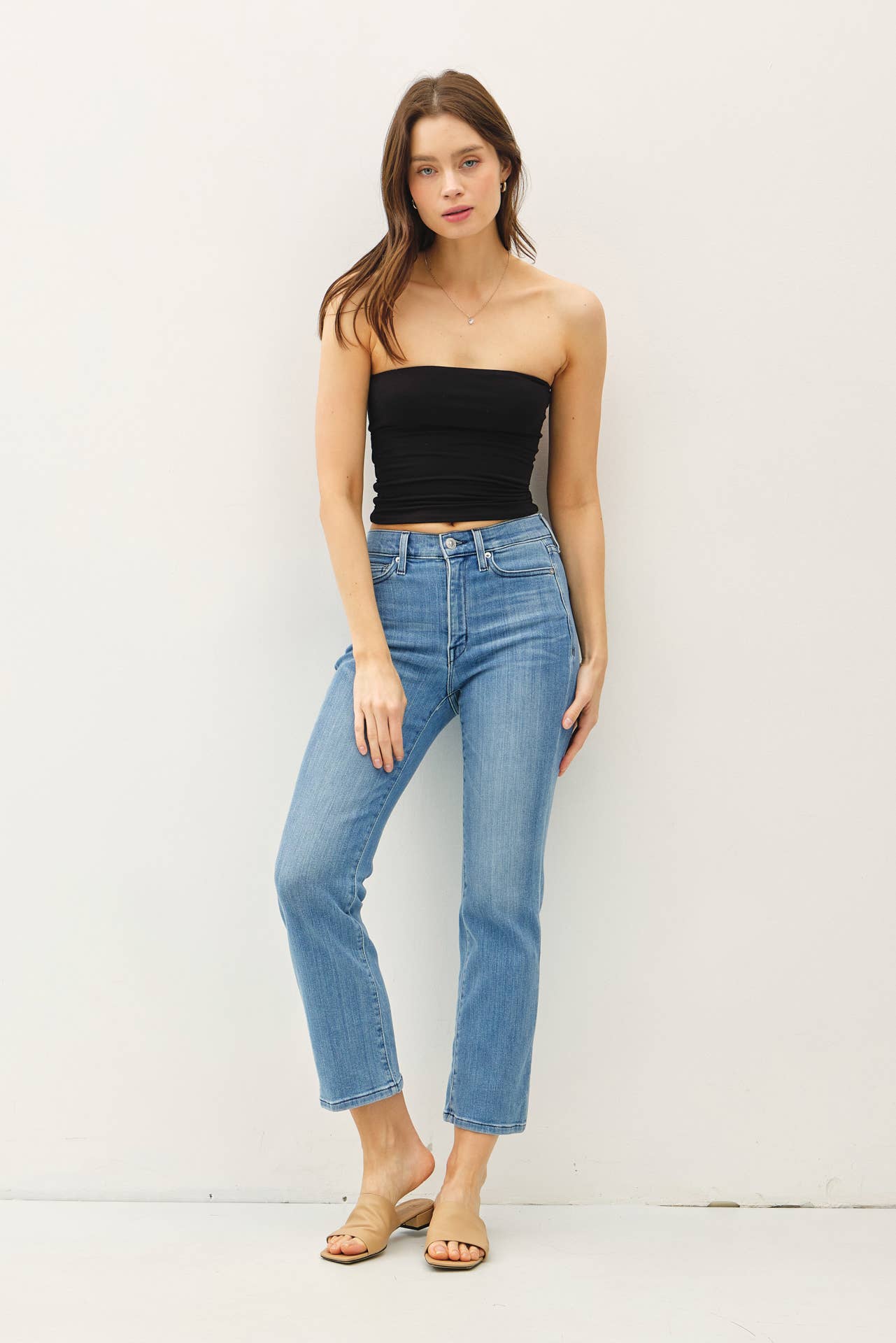 Black Basic Bandeau, Feathered Farmhouse