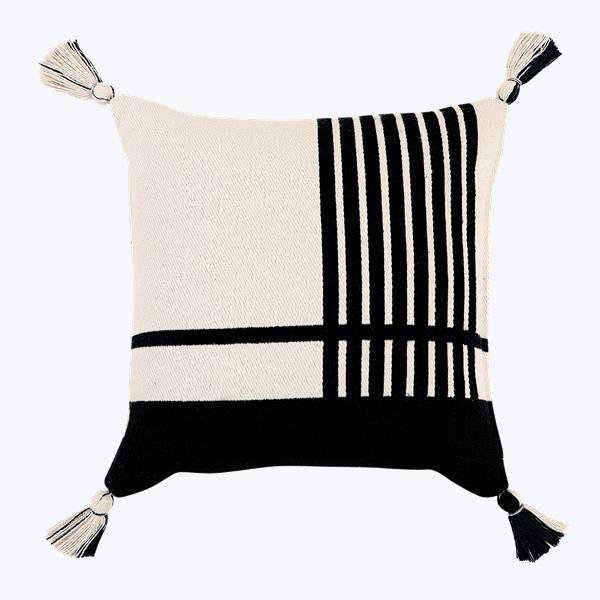 Black + White Pillow, The Feathered Farmhouse