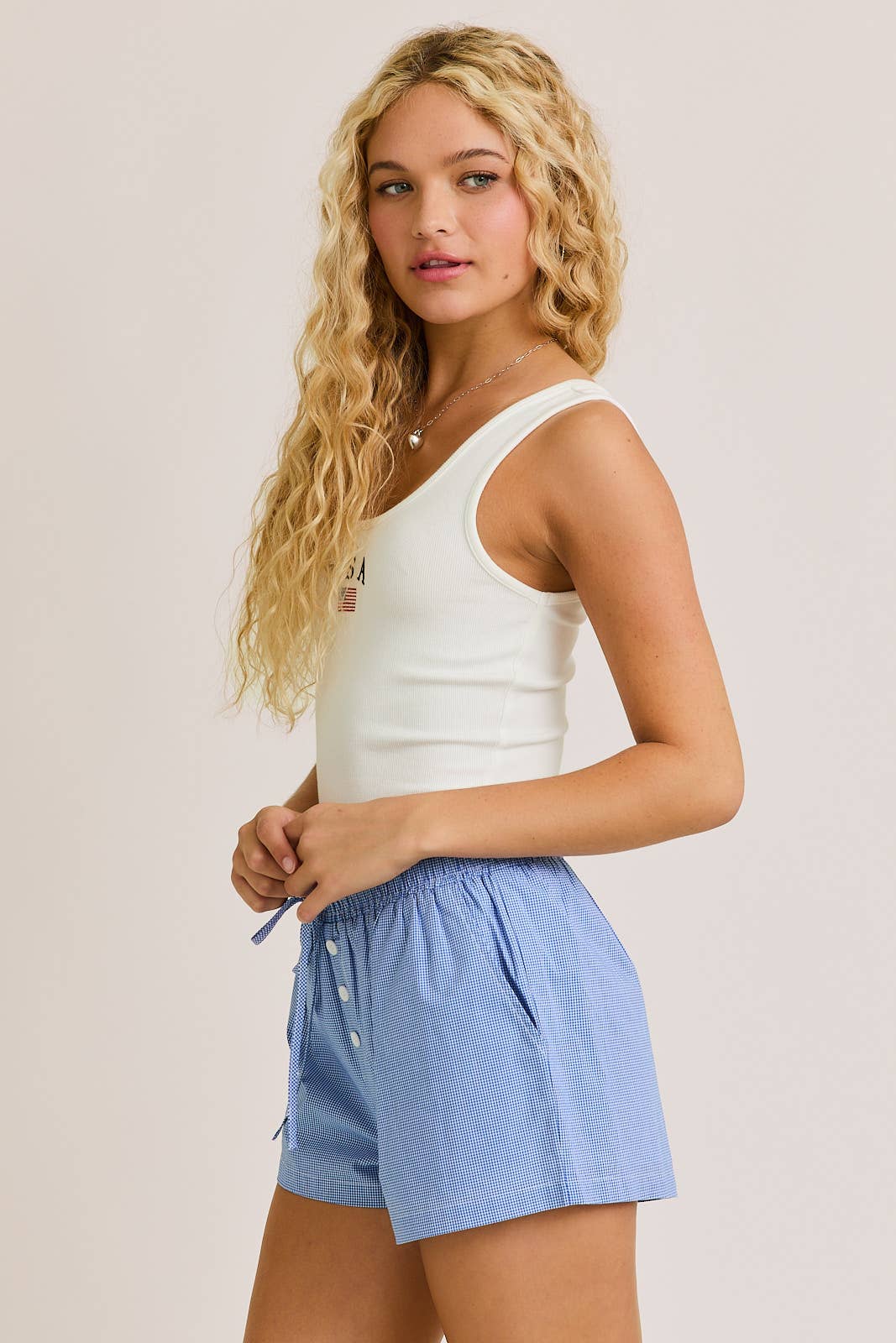 USA Sleeveless Bodysuit, Feathered Farmhouse