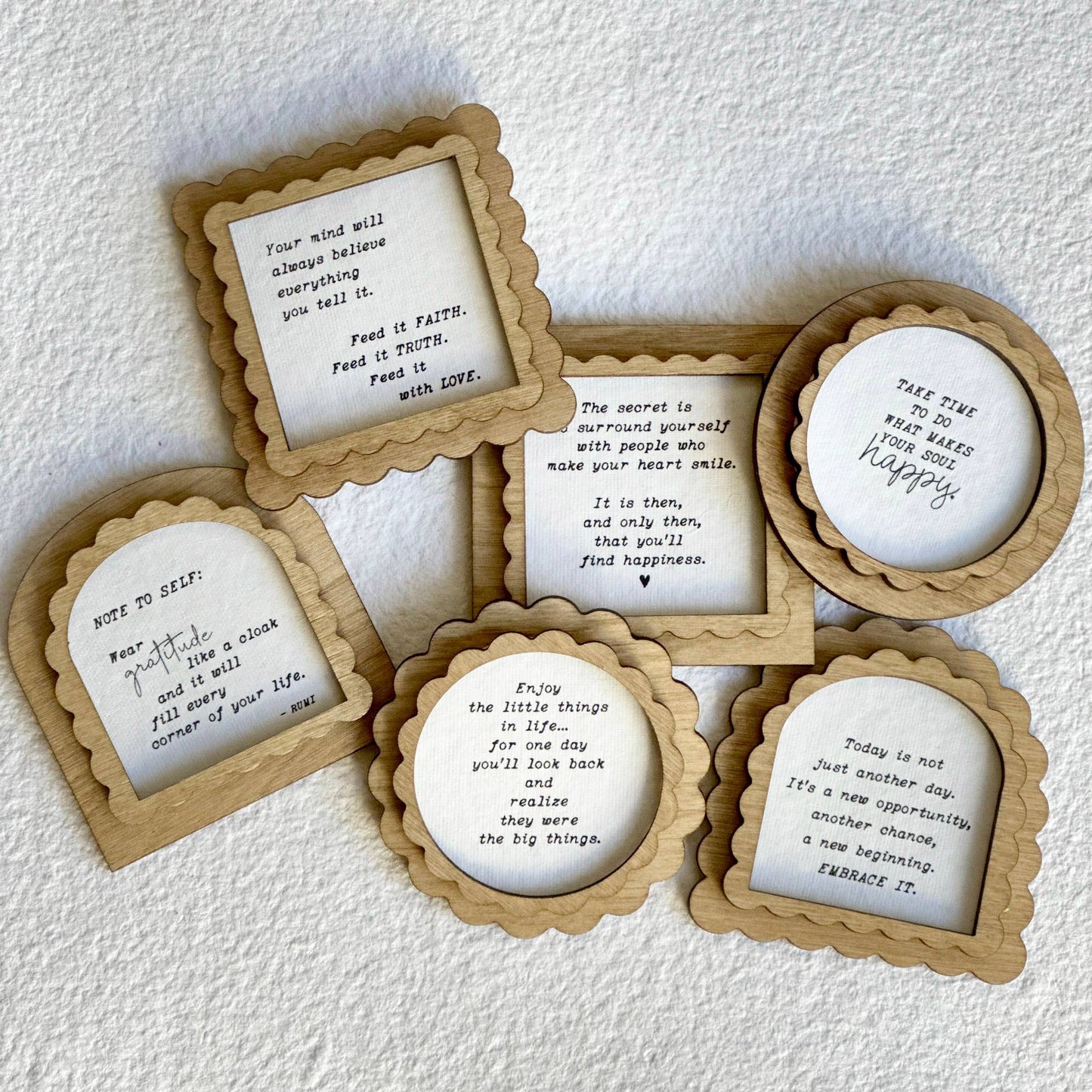 Inspirational Quote Magnet, Feathered Farmhouse