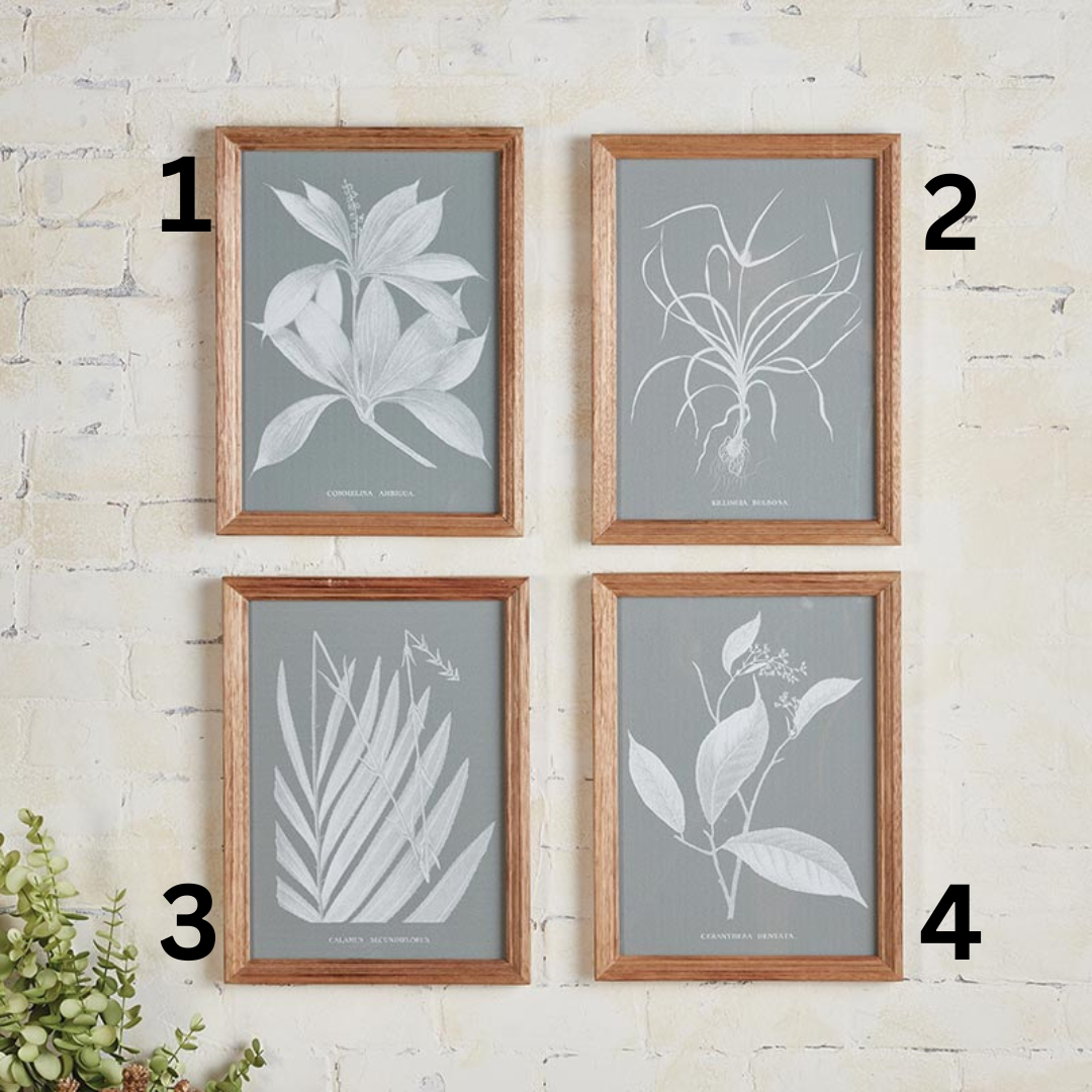 Framed Leaf Paintings, The Feathered Farmhouse