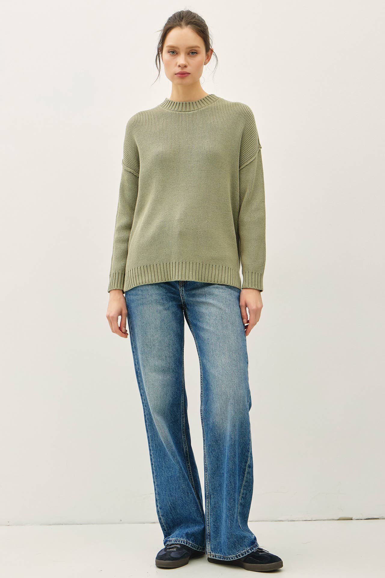 Oversize Cut Sweater, Feathered Farmhouse