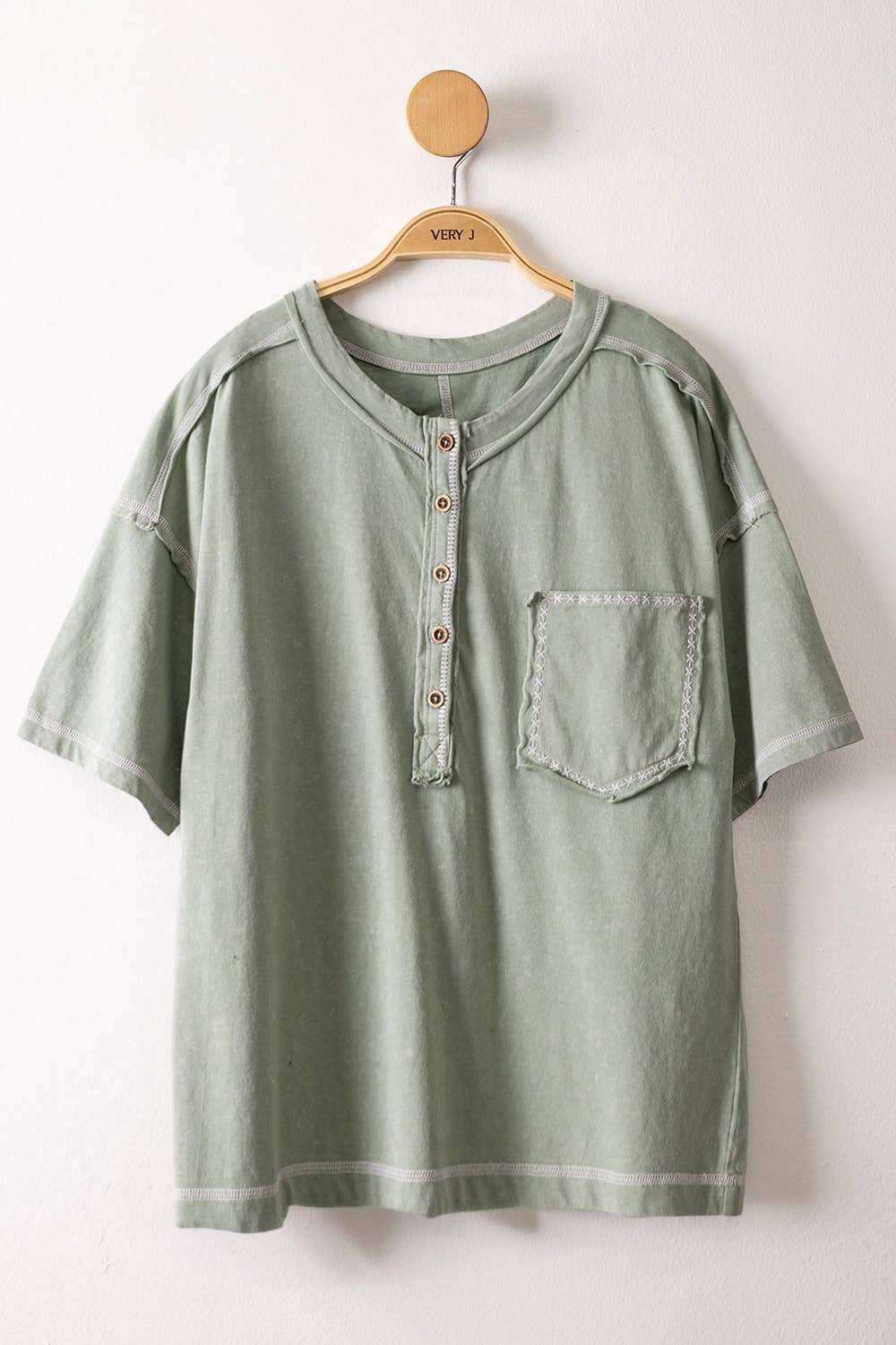 Mineral Washed Oversized Comfy Knit Top, Feathered Farmhouse
