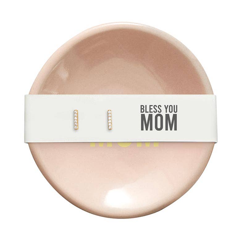 Bless You Mom Earring + Tray Bundle, The Feathered Farmhouse