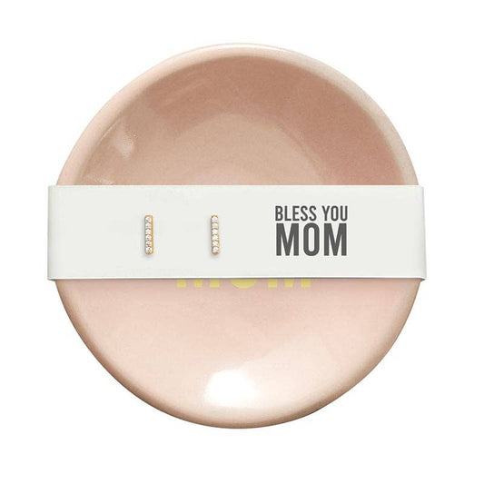 Bless You Mom Earring + Tray Bundle, The Feathered Farmhouse