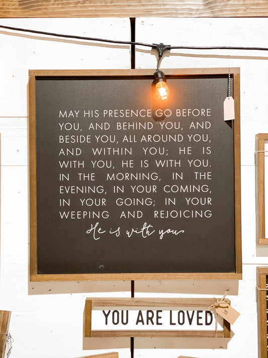 May His Presence Go Before You and Behind You Wall Decor, The Feathered Farmhouse