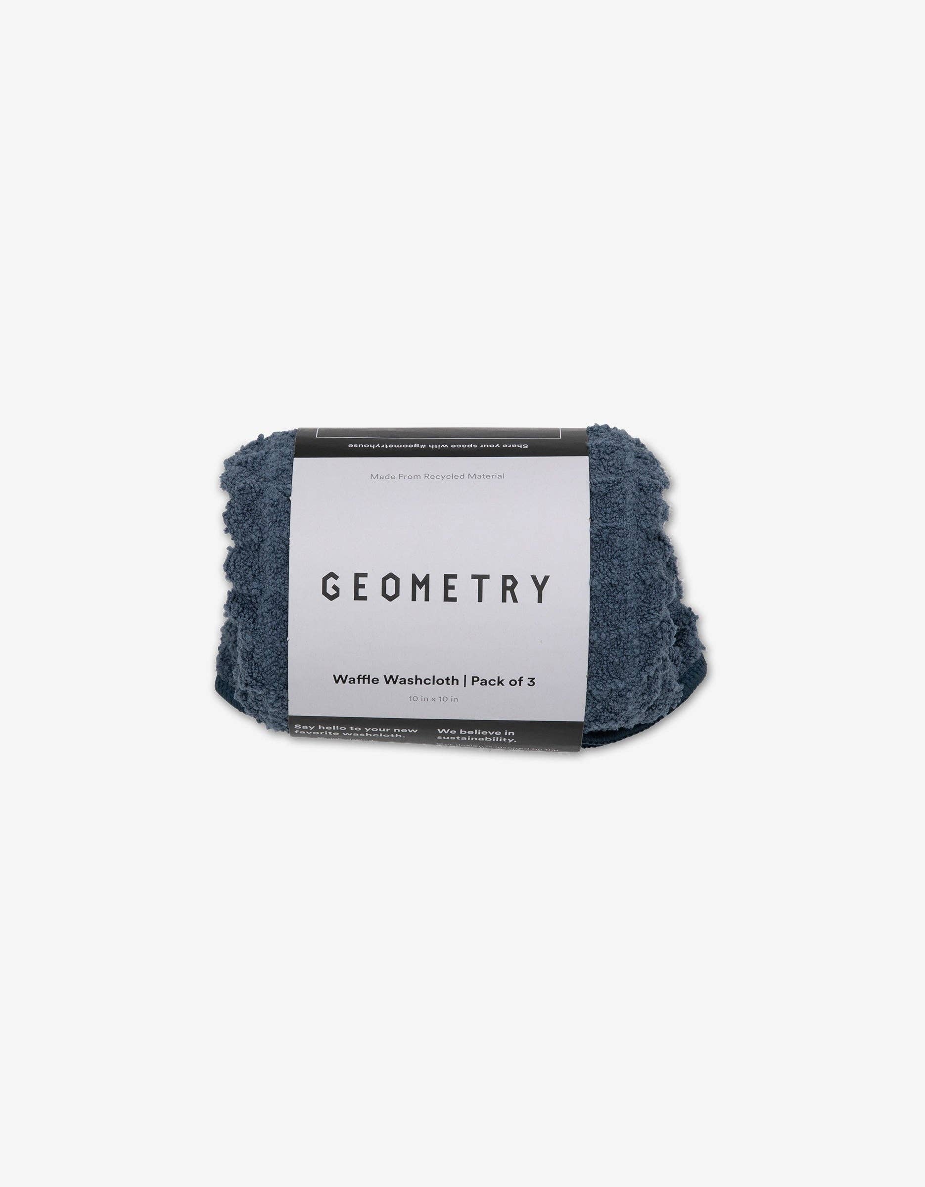 Midnight Blue Waffle Washcloth Set, Feathered Farmhouse