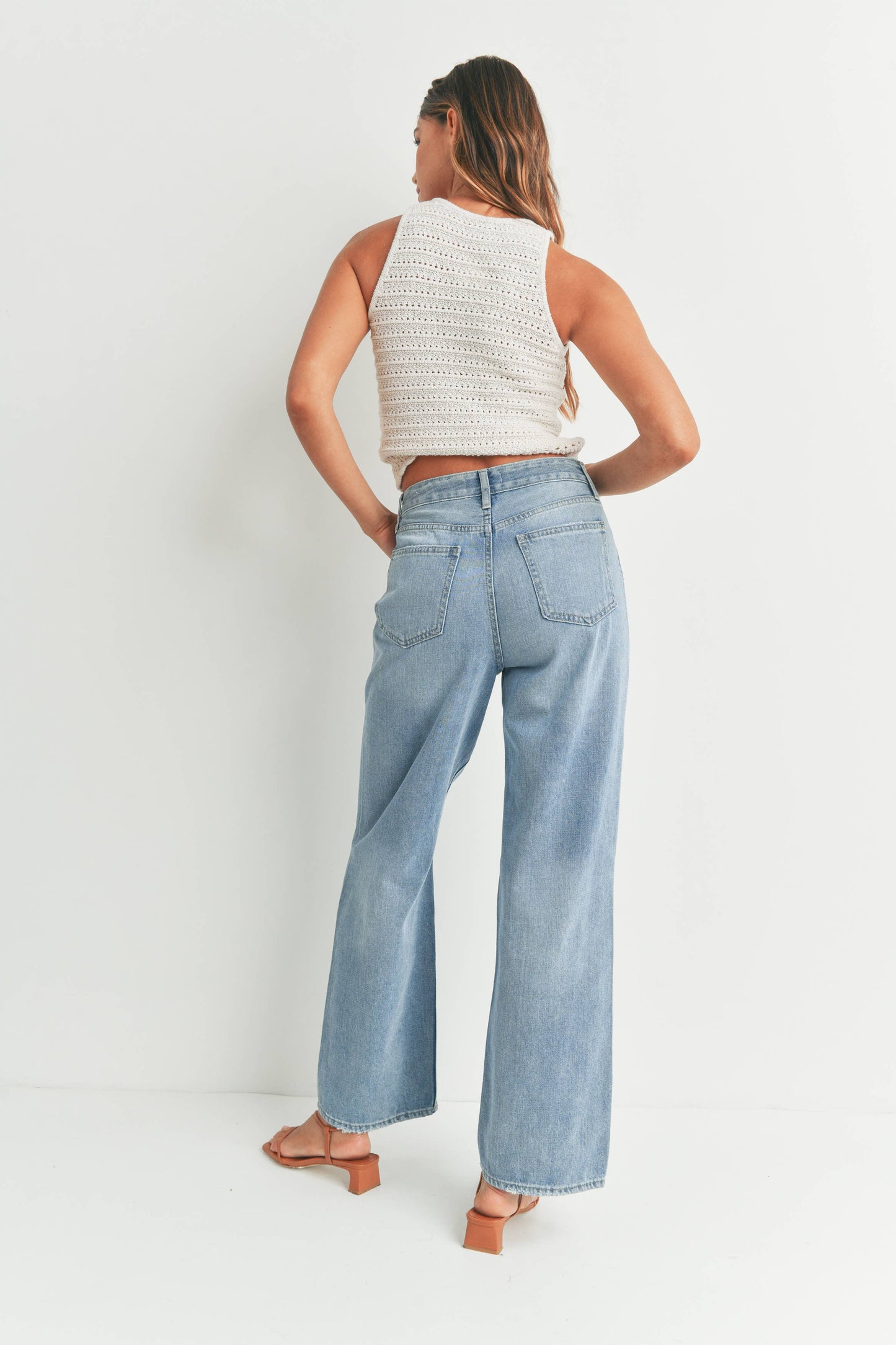 Minimal Distressed Skater Jean, Feathered Farmhouse