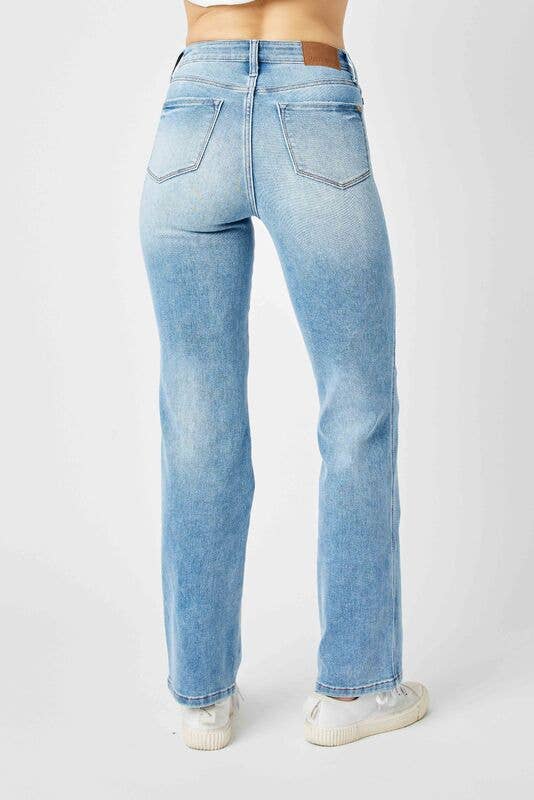 Tummy Control Straight Leg Jeans, Feathered Farmhouse