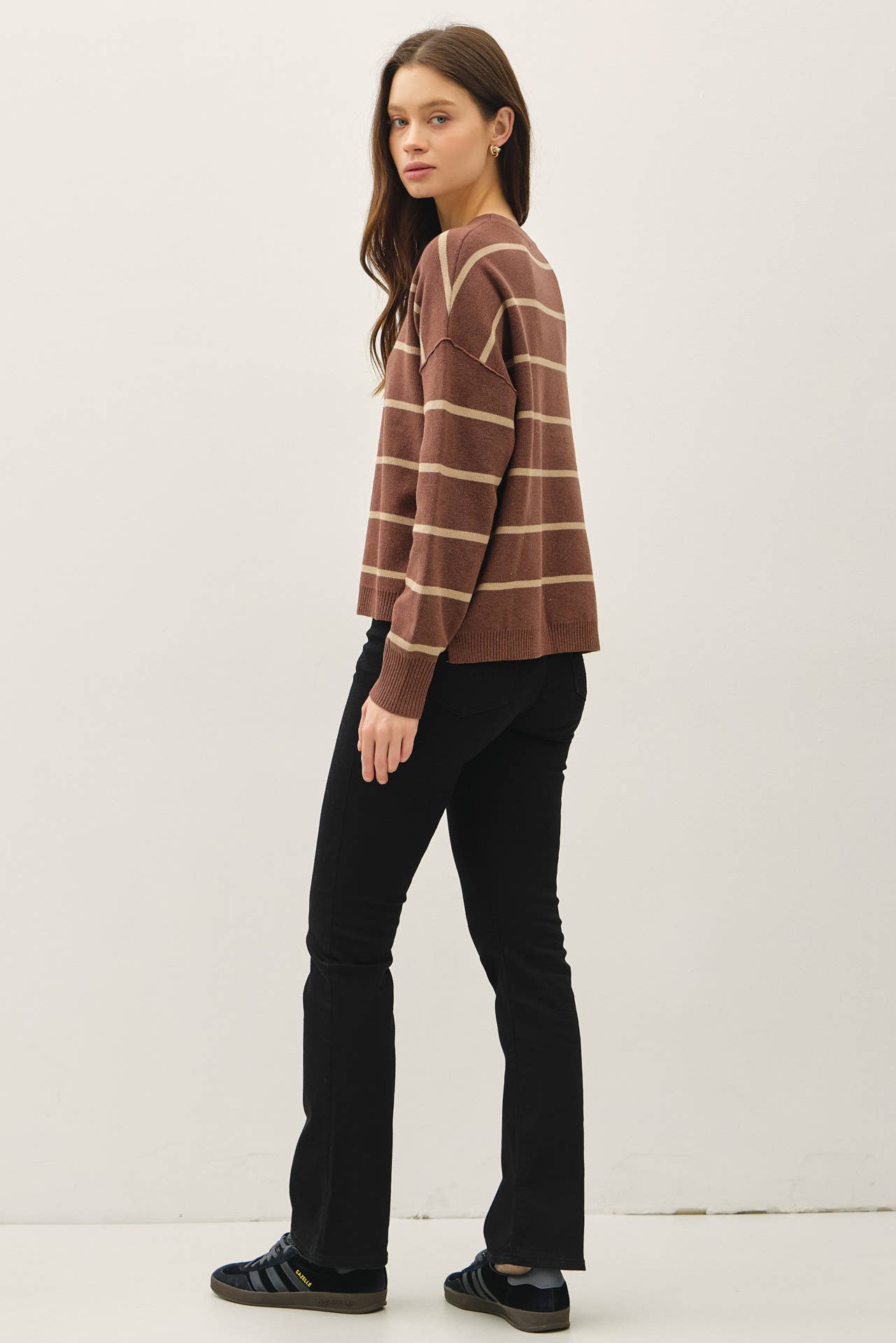 Stripe Crewneck Sweater, Feathered Farmhouse