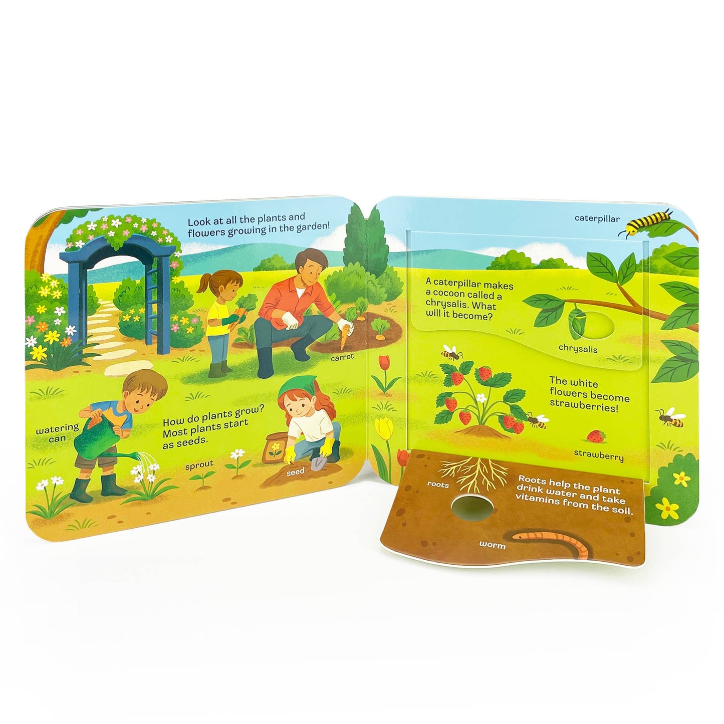GROW Lift-a-Flap Board Book, Feathered Farmhouse