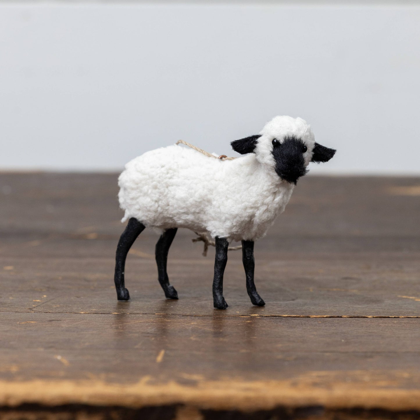 Black & White Sheep Ornament, Feathered Farmhouse