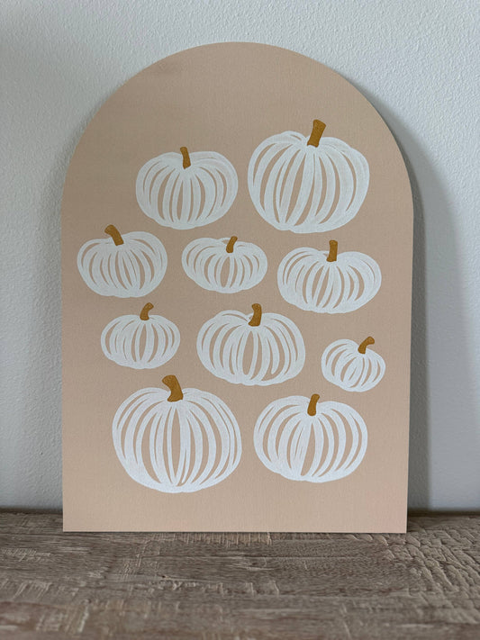 Natural Pumpkins Arch, Feathered Farmhouse