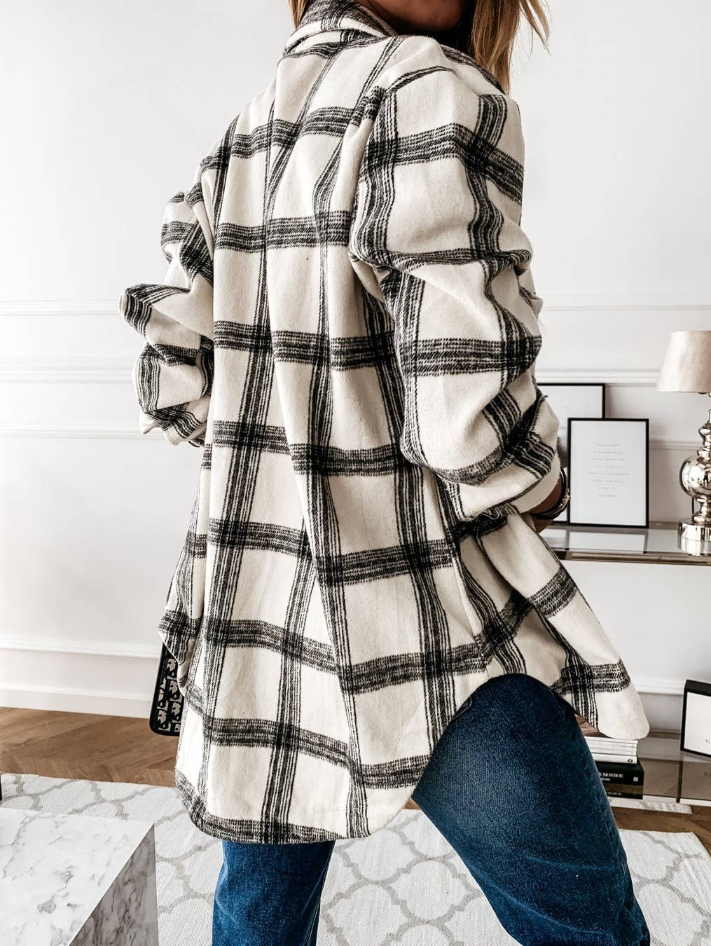 Plaid Shirt Jacket, Feathered Farmhouse