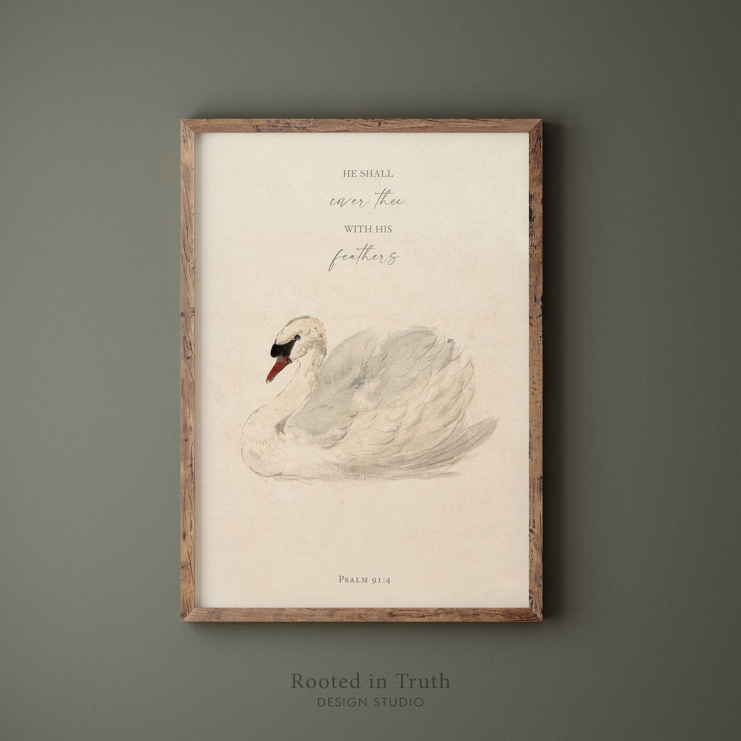 Under His Wings Print, The Feathered Farmhouse