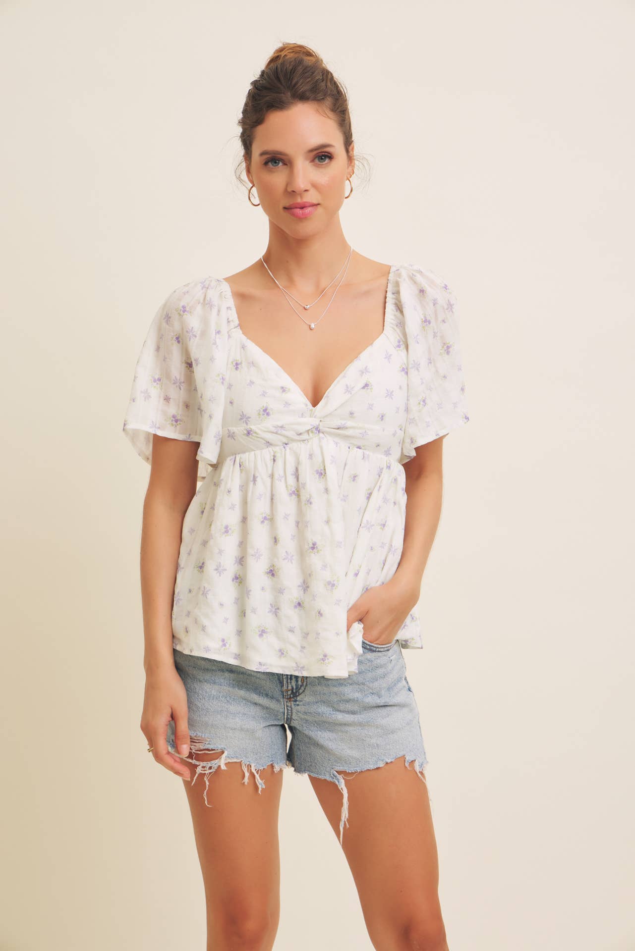 Sheer Floral Blouse, Feathered Farmhouse