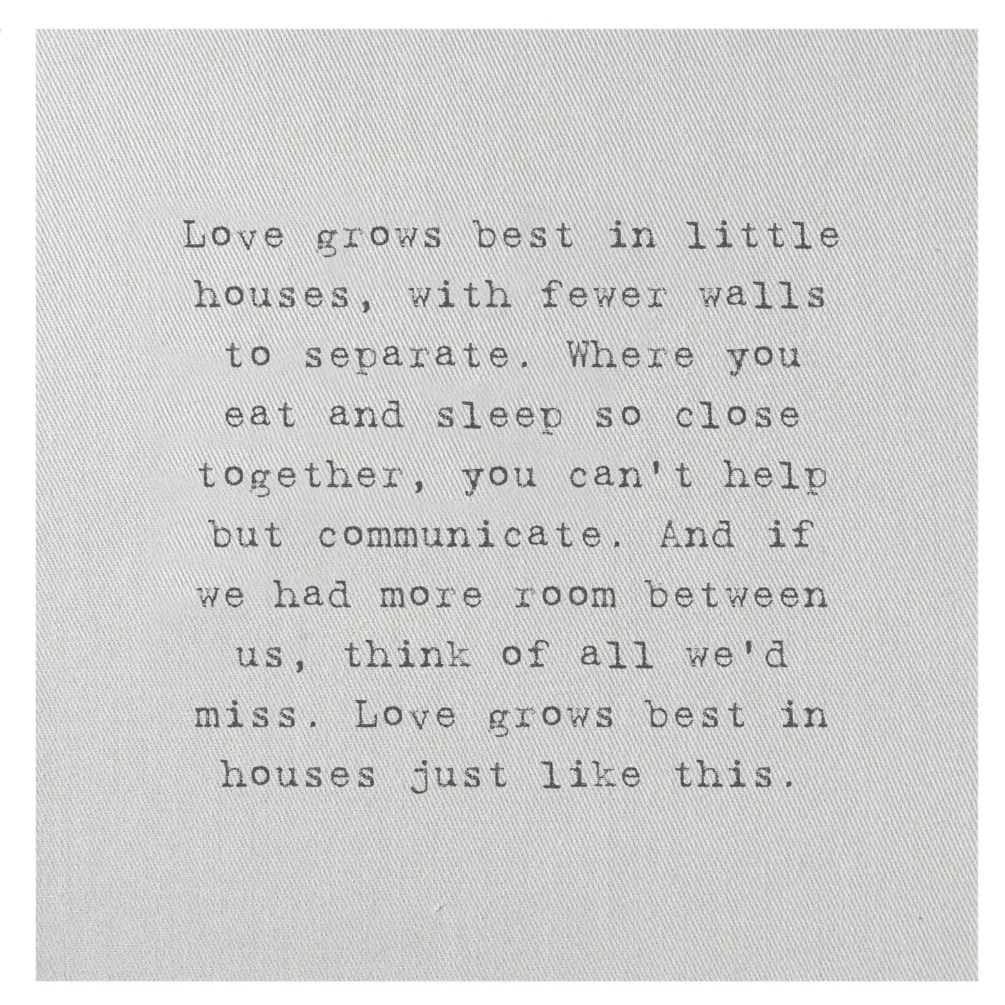 Love Grows Best in Little Houses Mini Canvas, Feathered Farmhouse