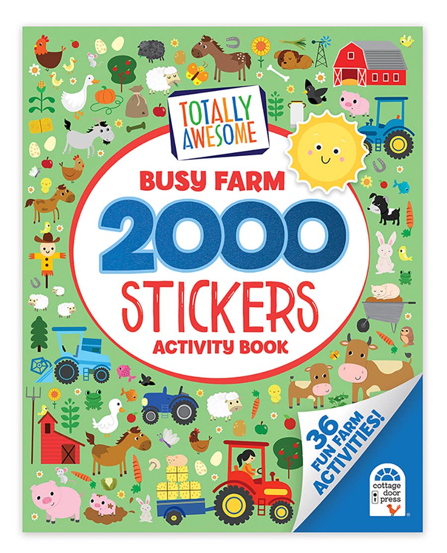 Totally Awesome Busy Farm 2000 Stickers Activity Book, Feathered Farmhouse