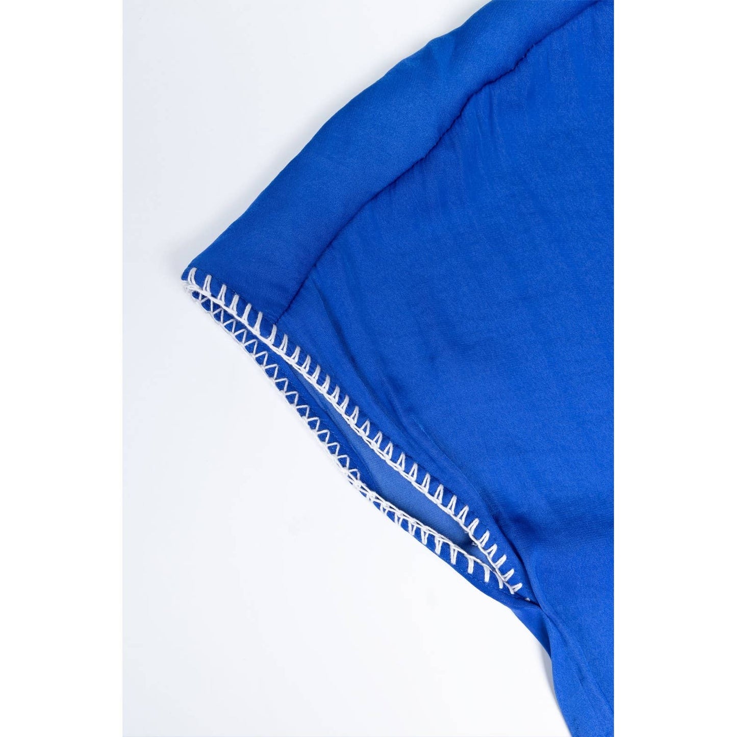 Whipstitch Drop Shoulder Regular Blouse, Feathered Farmhouse