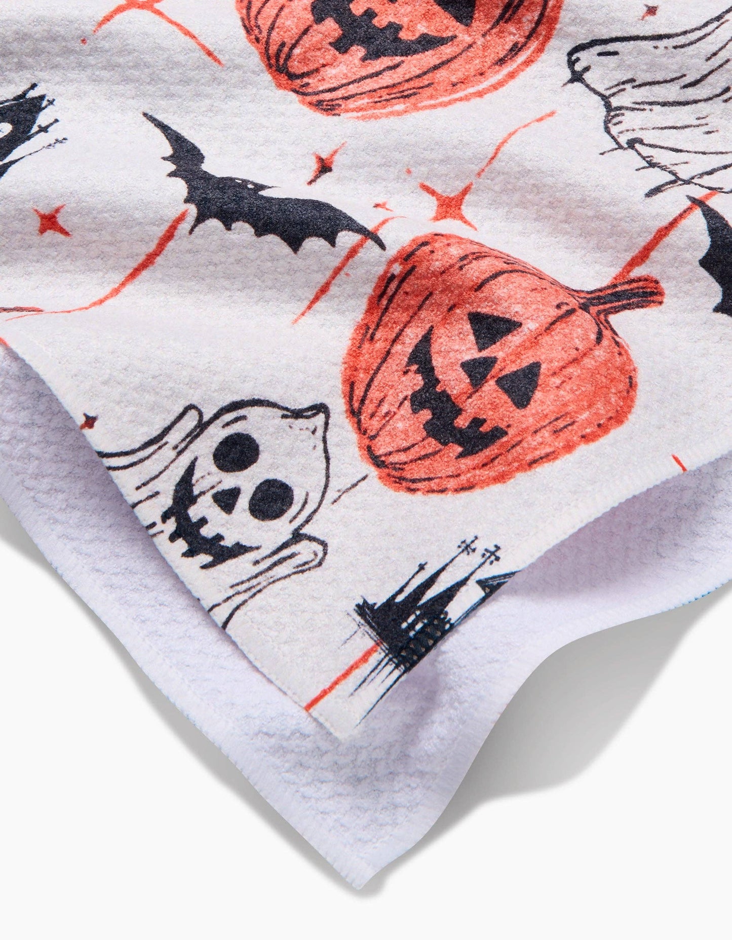 Halloween Is Here Tea Towel, Feathered Farmhouse