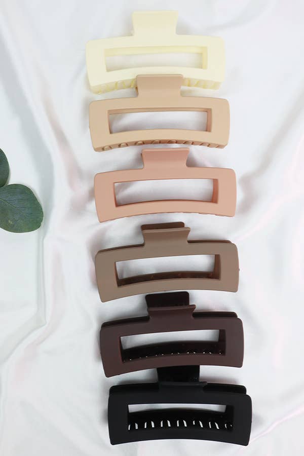 Neutrals Matte Jumbo Hair Claw, The Feathered Farmhouse