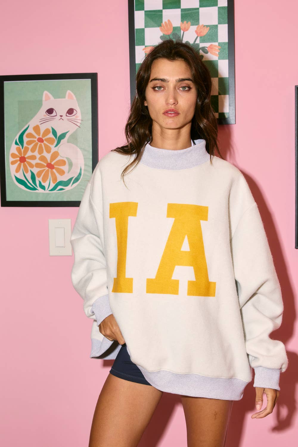 Reversible Iowa Sweatshirt, Feathered Farmhouse