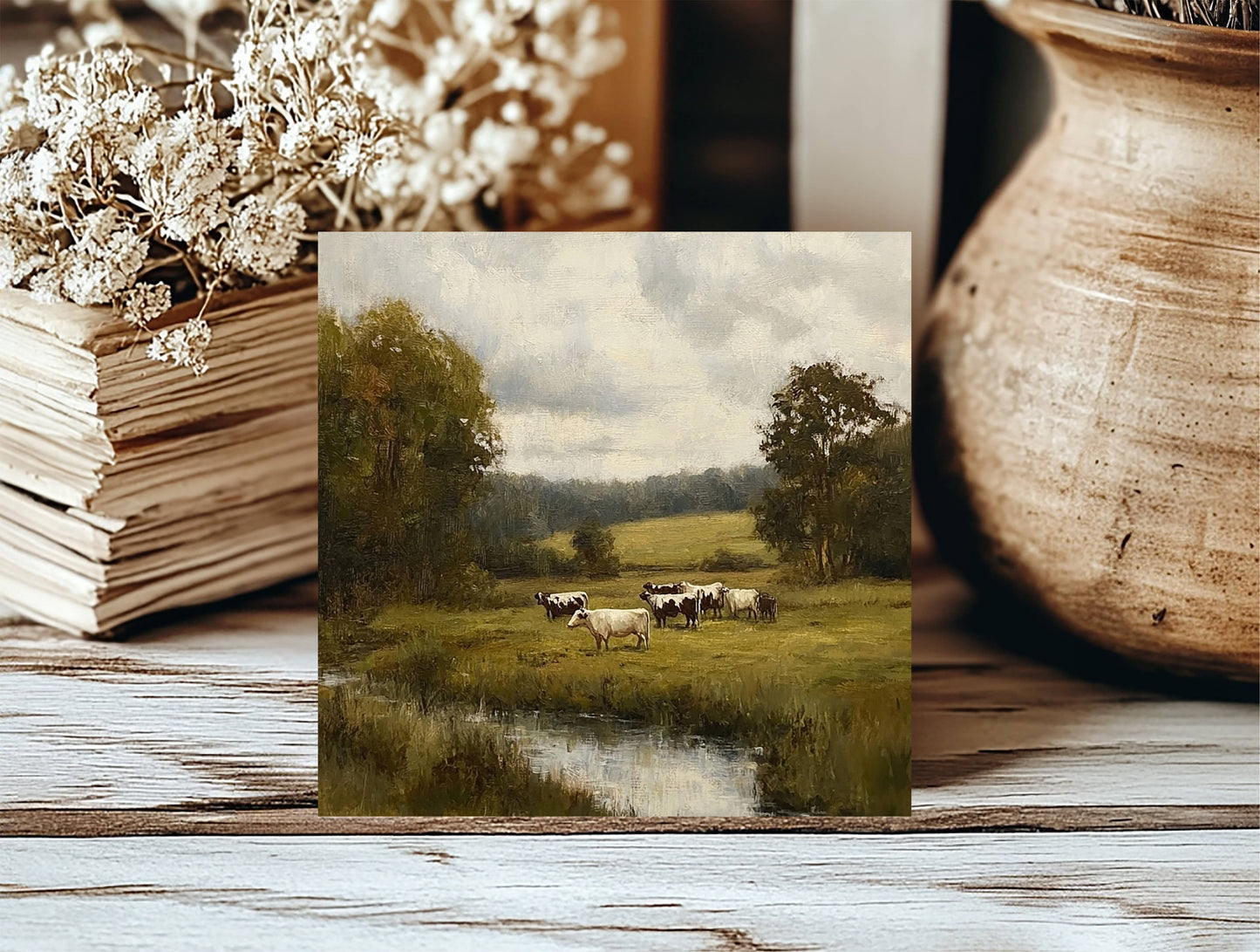 Green Pasture Insert, Feathered Farmhouse