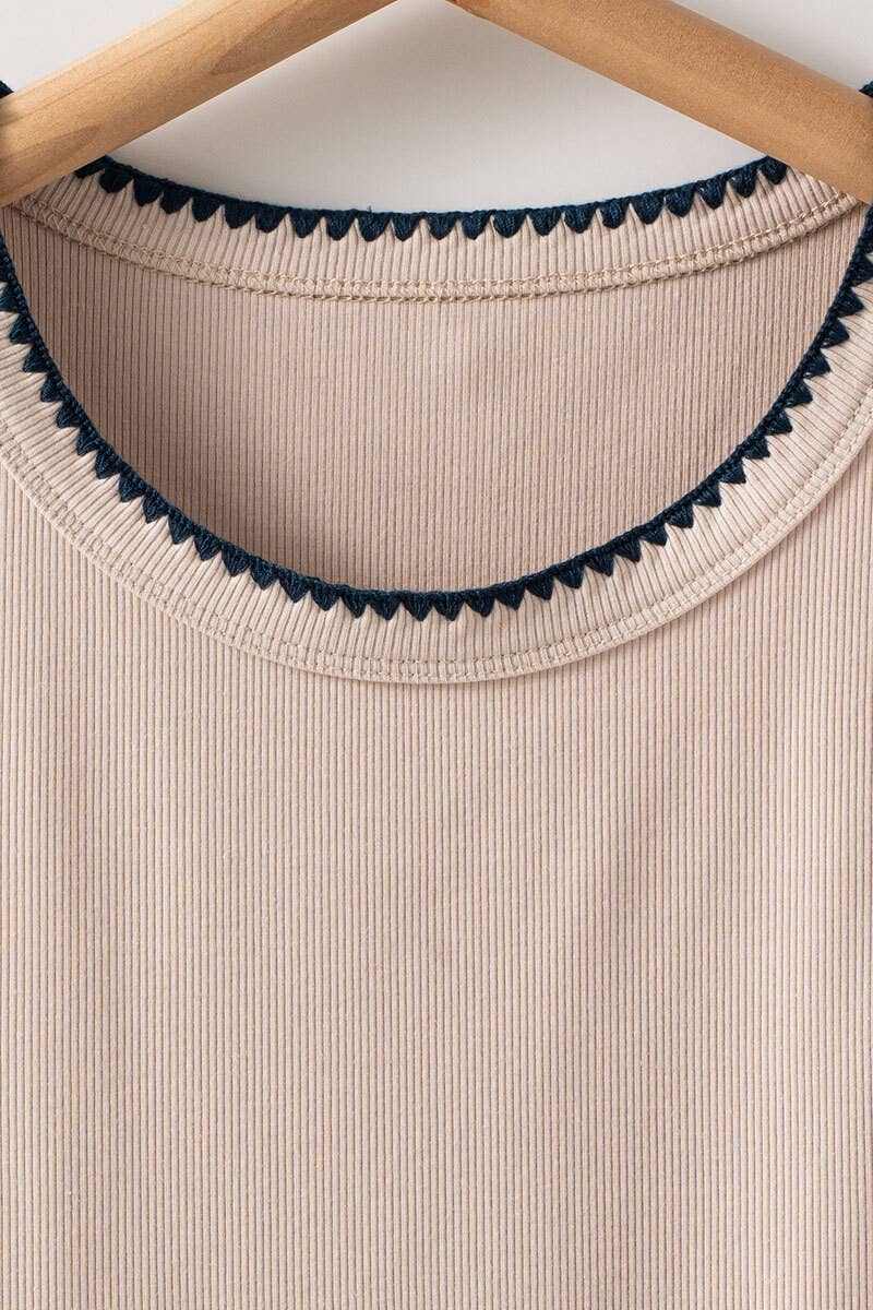 Mushroom Sydney Structure Knit Tank Top