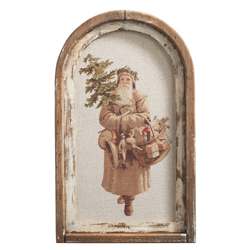 Old World Santa Framed Print, Feathered Farmhouse