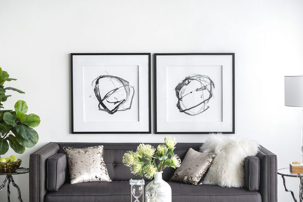 Black + White Abstract Wall Decor, The Feathered Farmhouse