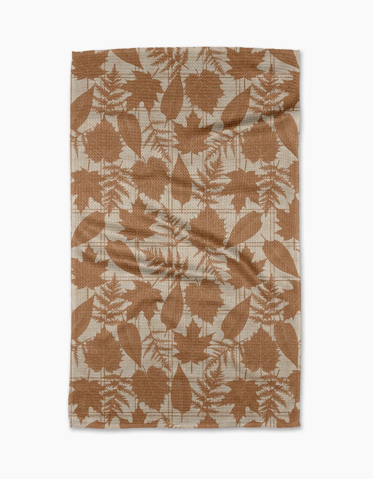 Autumnal Leaves Gold Tea Towel, Feathered Farmhouse