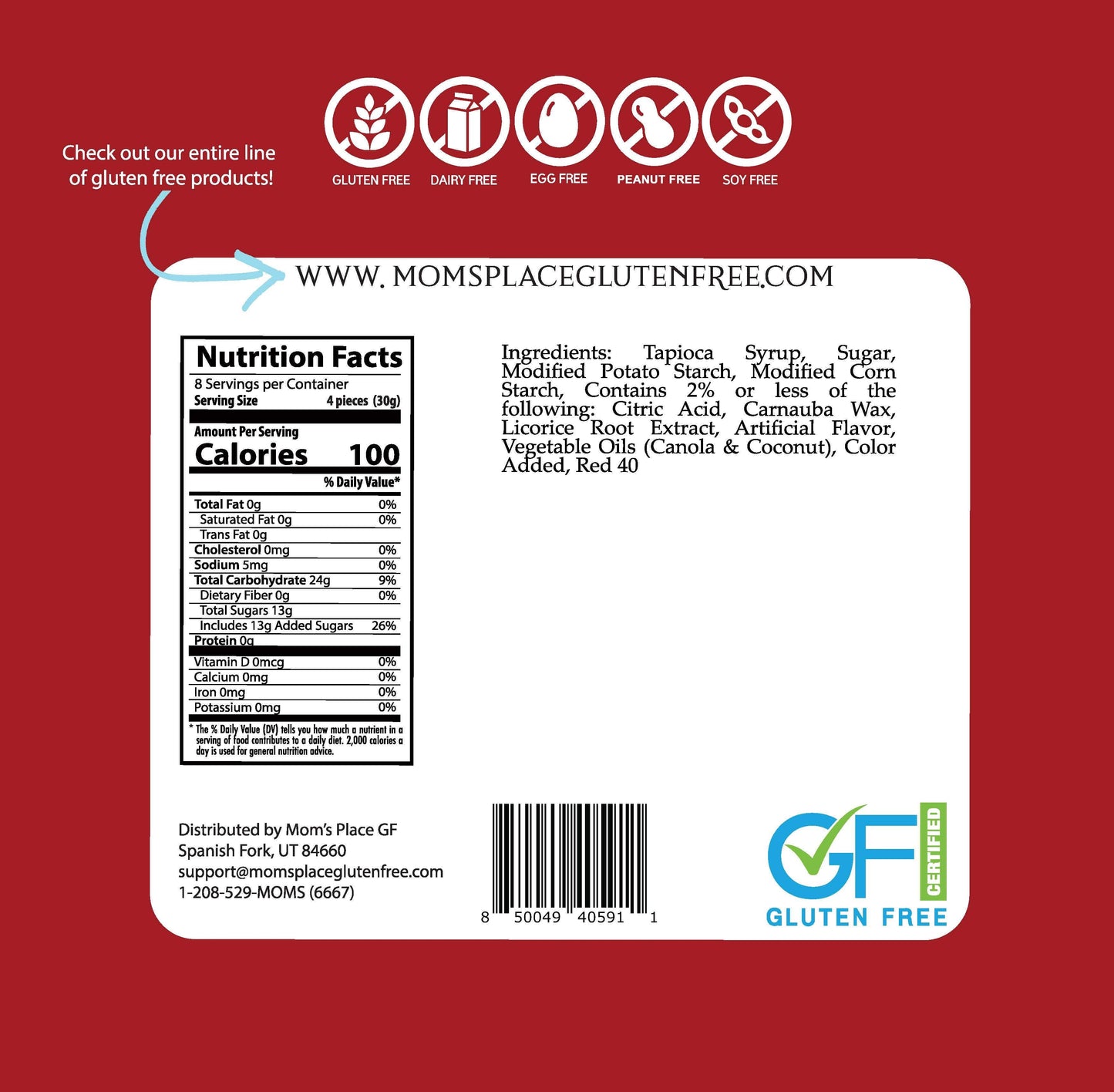 Gluten-Free Red Licorice, Feathered Farmhouse