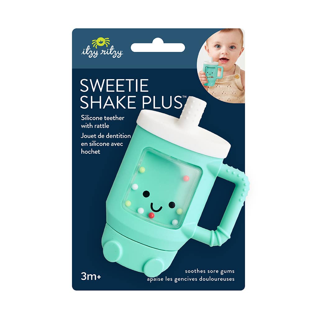 Sweetie Shake Plus™ Teething + Rattle Toy, Feathered Farmhouse