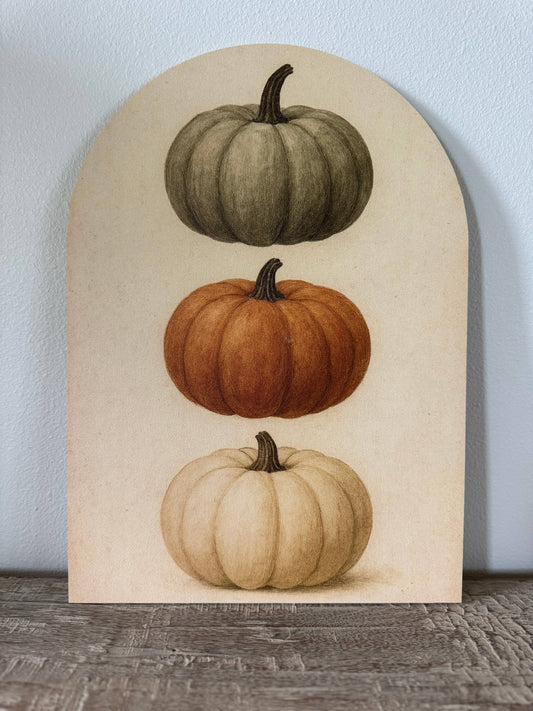 Stacked Pumpkins Arch, Feathered Farmhouse