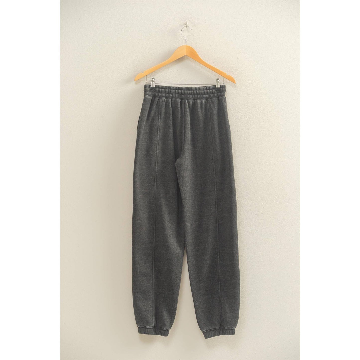 Black Drawstring Waist Ultra Comfy Sweatpants, Feathered Farmhouse
