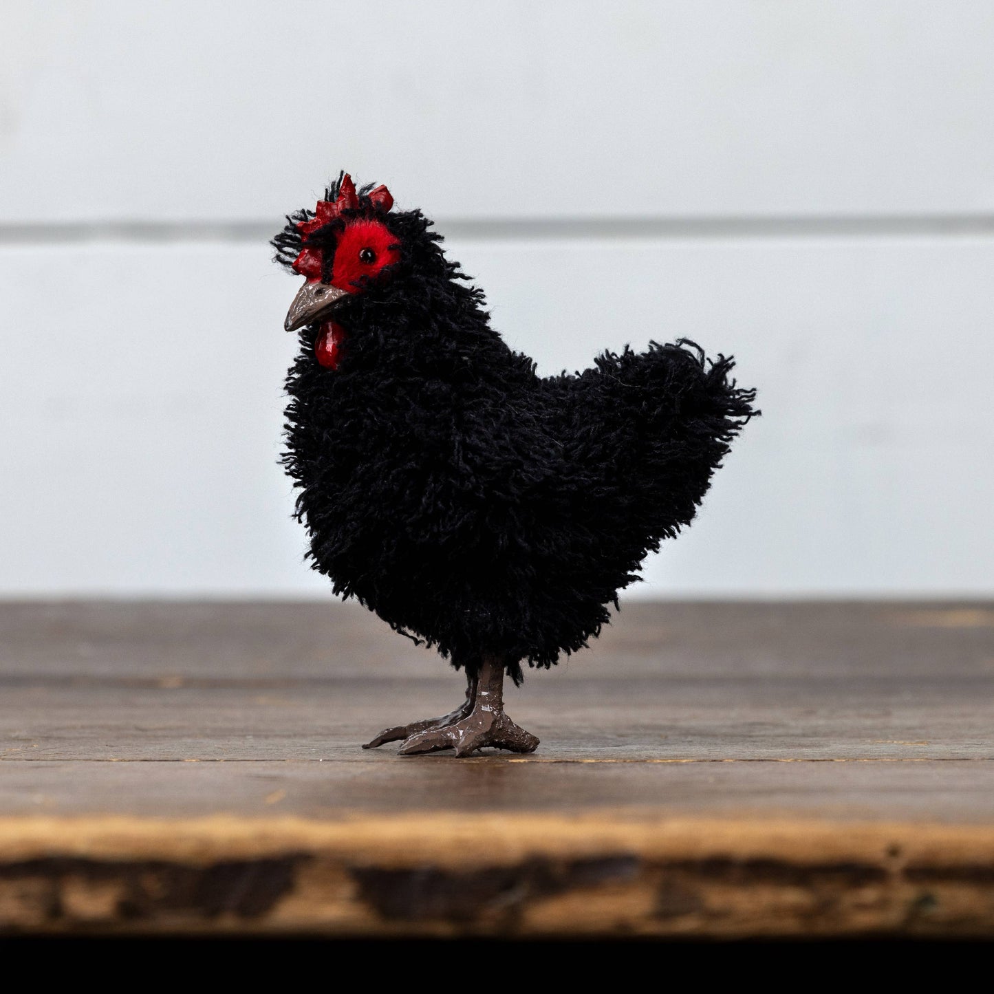 Standing Black Hen, Feathered Farmhouse