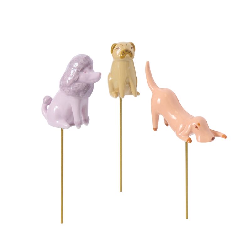 Playful Pups Plant Sticks, Feathered Farmhouse