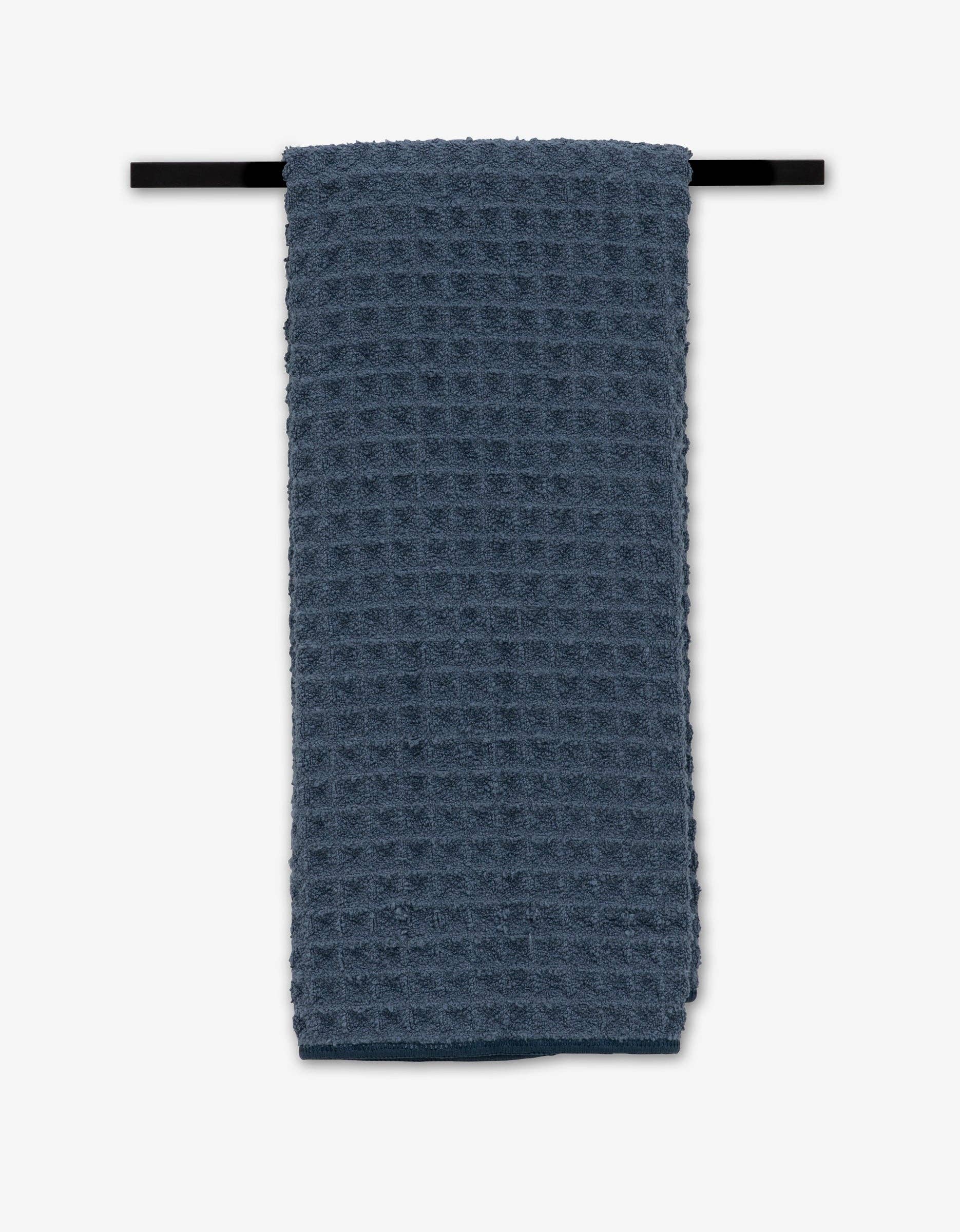 Midnight Blue Waffle Hand Towel, Feathered Farmhouse