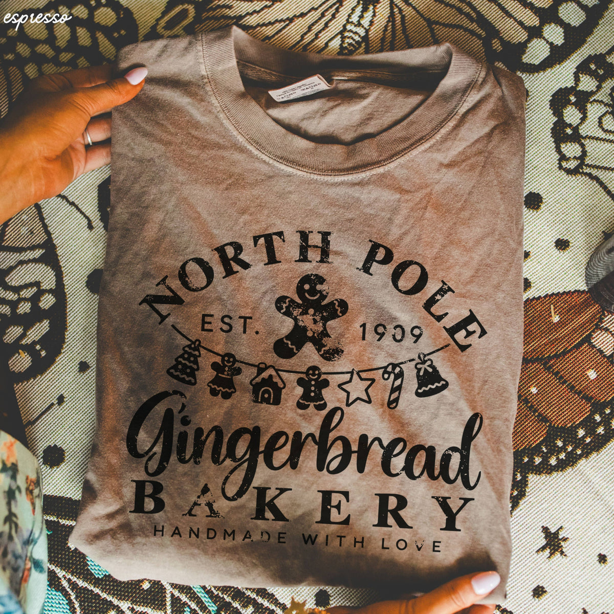 Gingerbread Bakery Tshirt, The Feathered Farmhouse