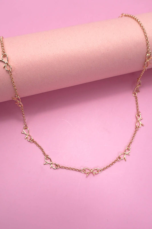 Cutout Bow Necklace, Feathered Farmhouse