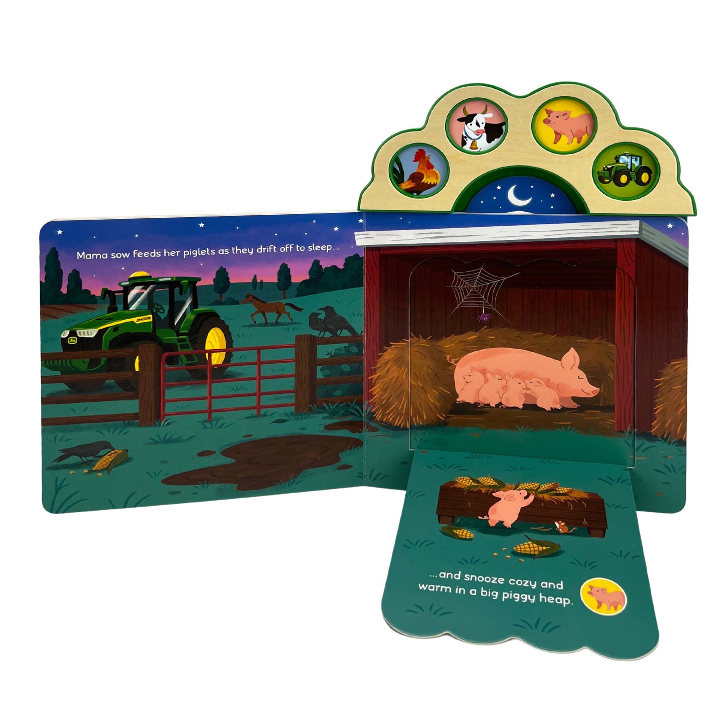 Good Night, Tractor – John Deere Lift-a-Flap Sound Book, Feathered Farmhouse