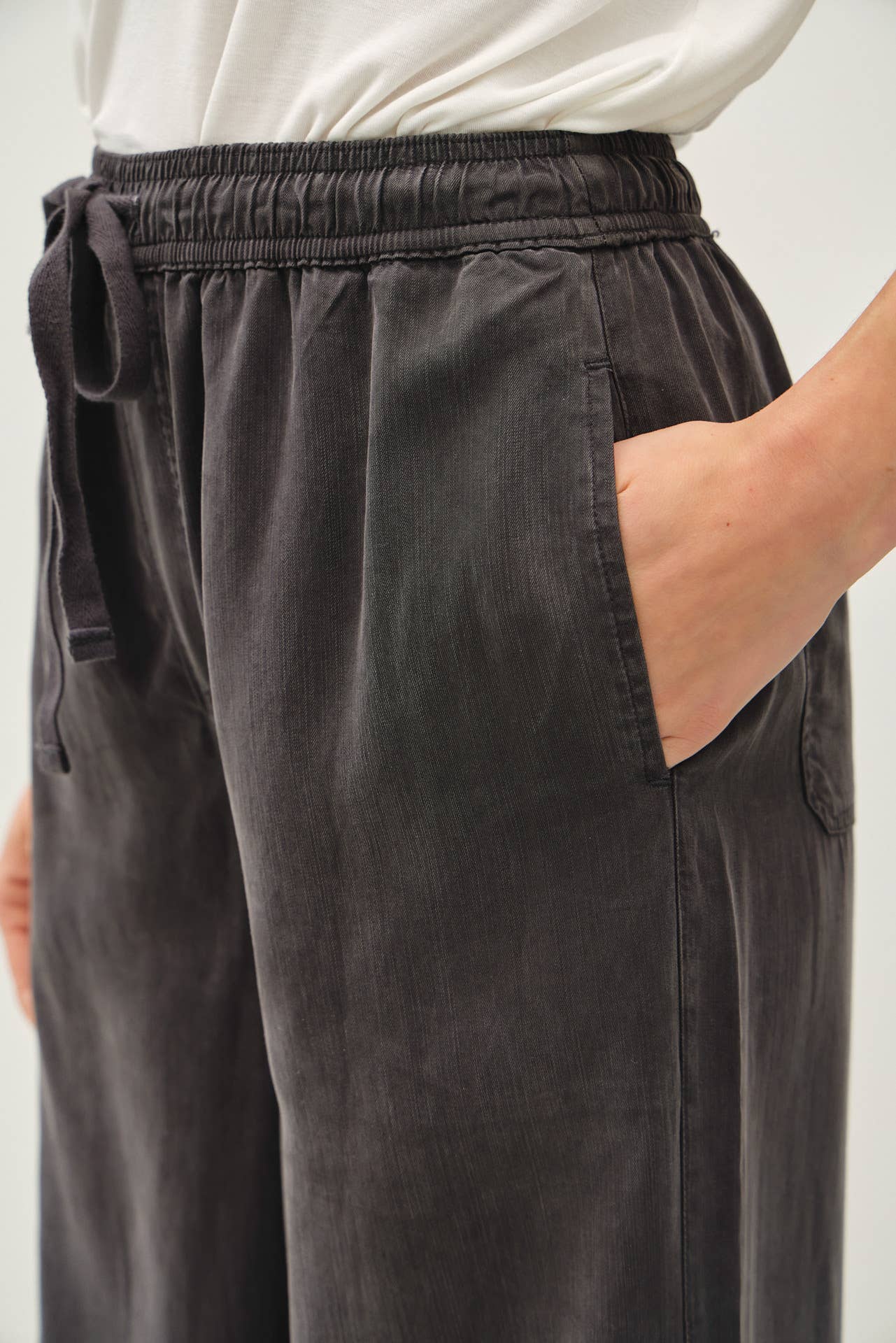 Tencel Wide Leg Pants, Feathered Farmhouse