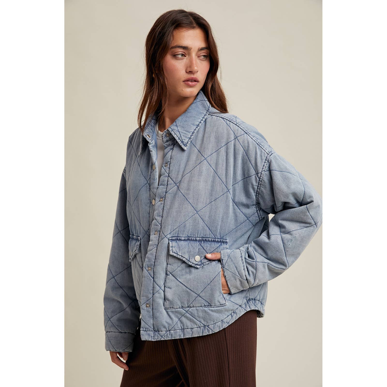 Quilted Denim Jacket, Feathered Farmhouse
