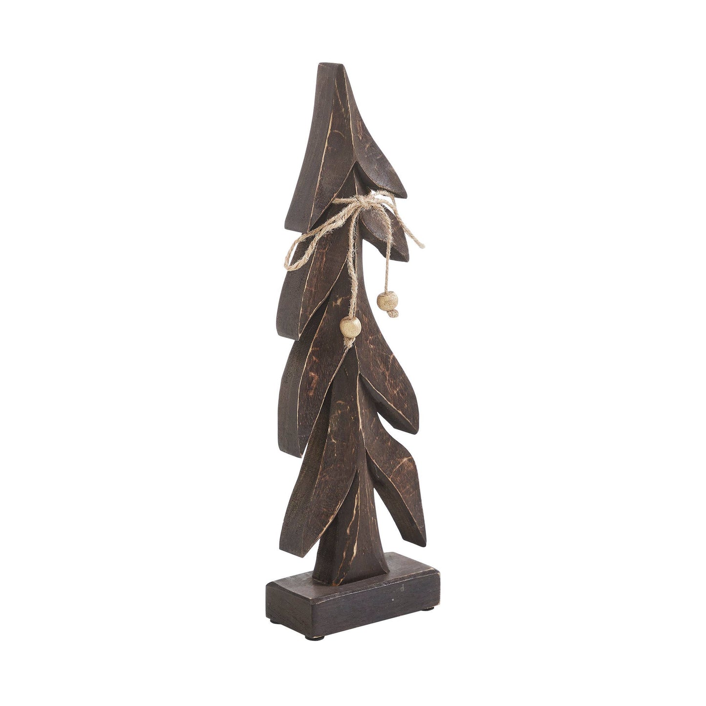 Festive Boughs Dark Wooden Tree, Feathered Farmhouse